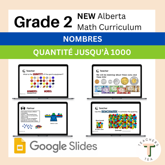 Alberta Grade 2 New Math Curriculum FRENCH - NUMBERS - Quantity to 1000