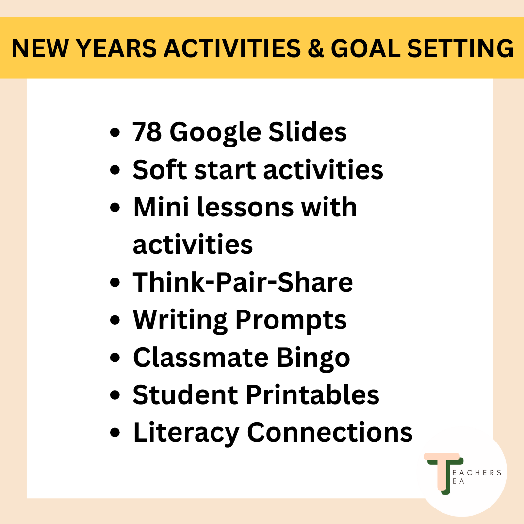 Back to School in January - Happy New Year - Goals and Activities