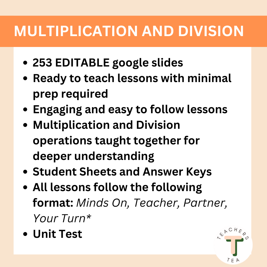 Alberta Grade 3 Math- Multiplication and Division google slides COMPLETE UNIT