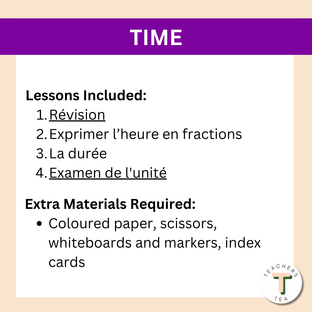 Alberta Grade 4 Math FRENCH - Time - Google Slides COMPLETE UNIT