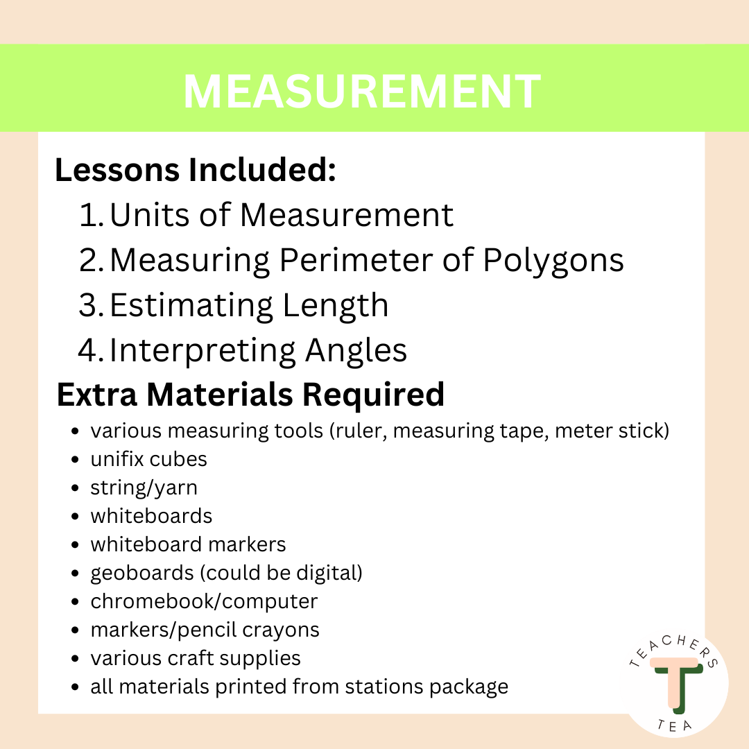Alberta Grade 3 Math - MEASUREMENT - Mini Lessons and Hands On Learning Centres