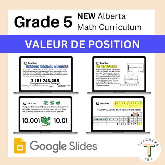 Alberta Grade 5 Math - FRENCH - Place Value - Decimals