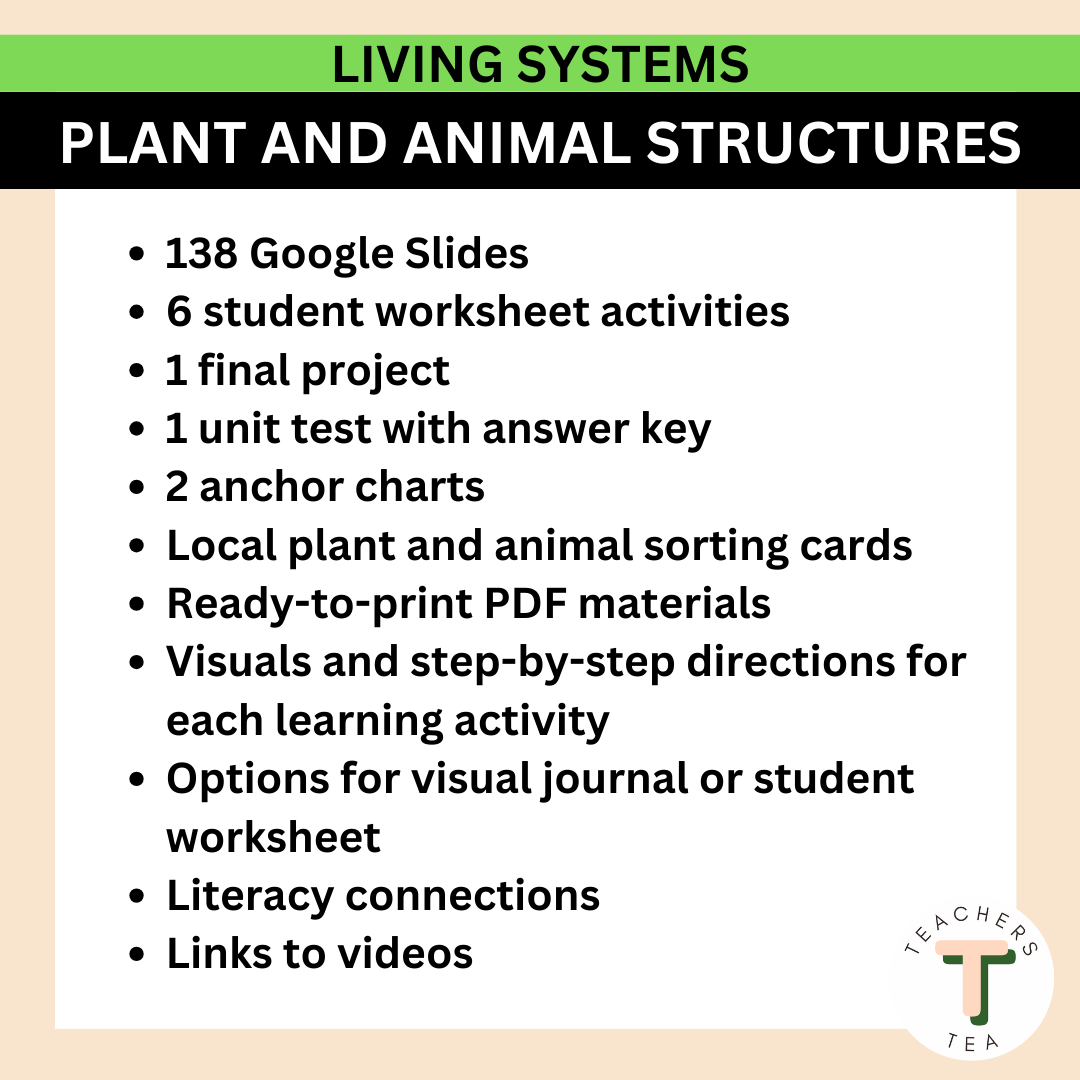Alberta Grade 4 New Science - LIVING SYSTEMS - Plant and Animal Structures