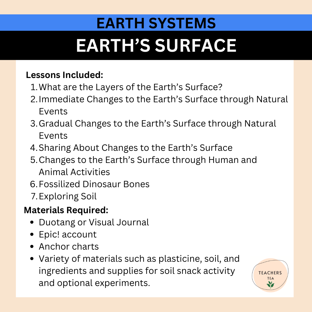 Alberta Grade 3 New Science Curriculum - EARTH SYSTEMS - Earth's Surface