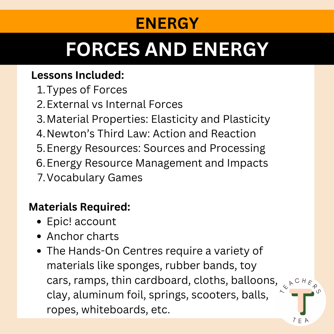 Alberta Grade 6 New Science Curriculum - ENERGY - Forces and Energy