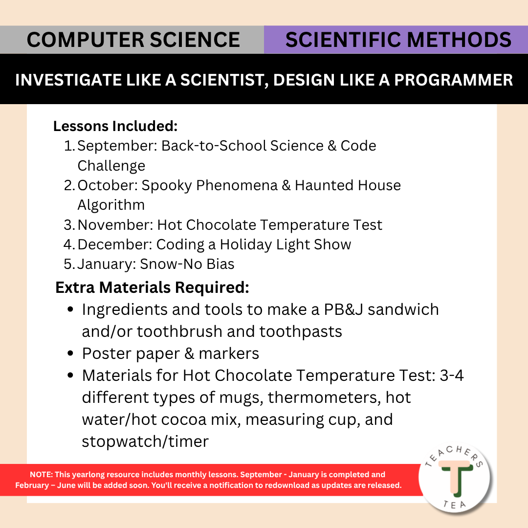 Alberta Grade 5 New Science Curriculum - Computer Science & Scientific Methods