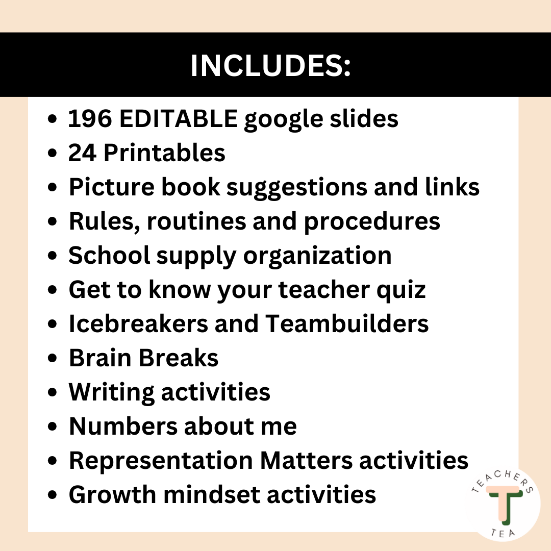 First Week Of School - Everything You need!
