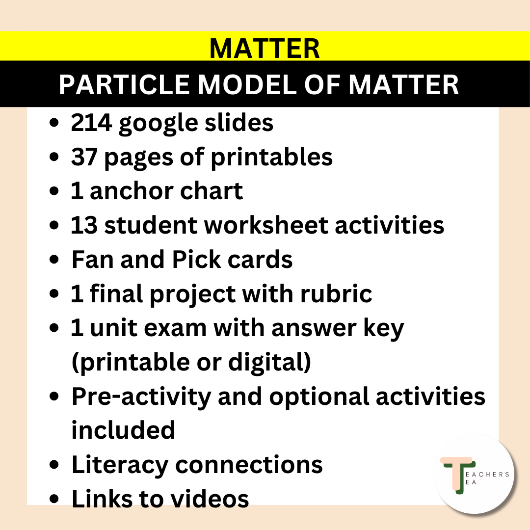 Alberta Grade 5 New Science Curriculum - MATTER - Particle Model & States of Matter