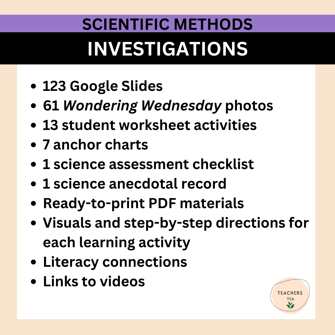 Alberta Grade 2 New Science Curriculum - SCIENTIFIC METHODS - Investigations