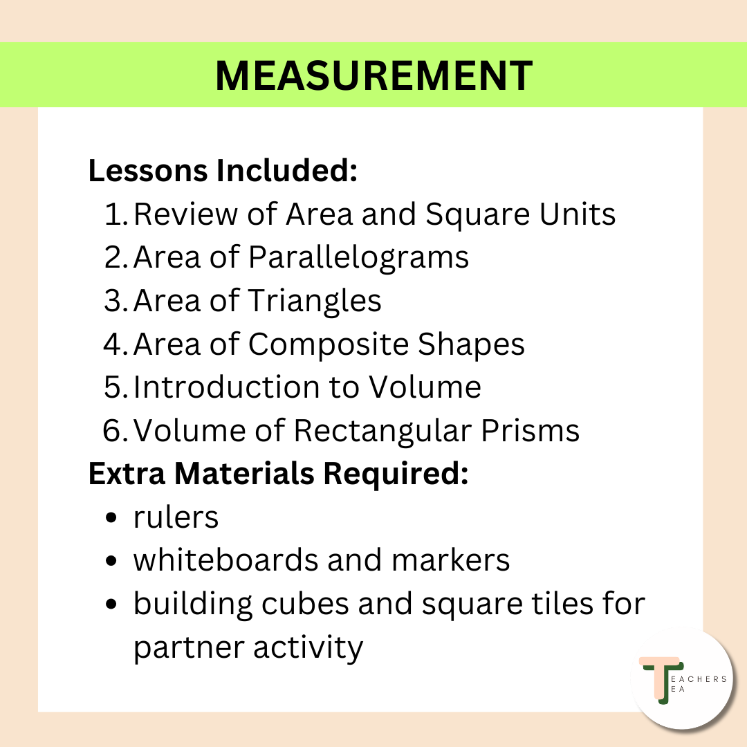 Alberta Grade 6 New Math Curriculum - MEASUREMENT