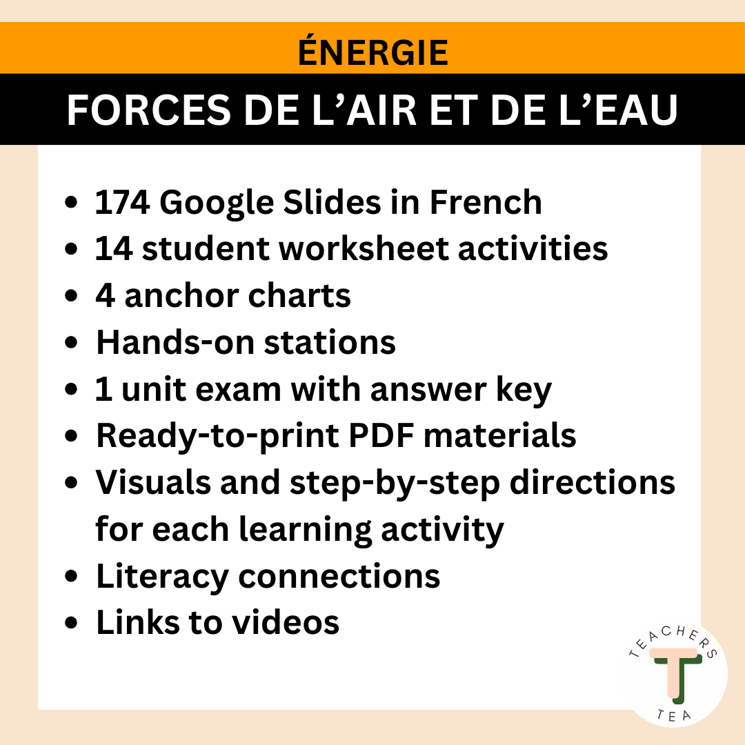 Alberta Grade 5 New Science FRENCH - ENERGY - Air and Water Forces