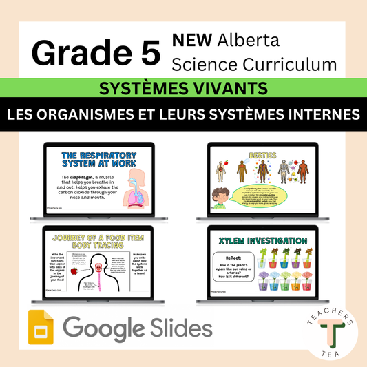 Alberta Grade 5 New Science FRENCH - LIVING SYSTEMS - Organisms & Internal Systems