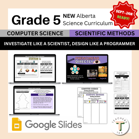 Alberta Grade 5 New Science Curriculum - Computer Science & Scientific Methods