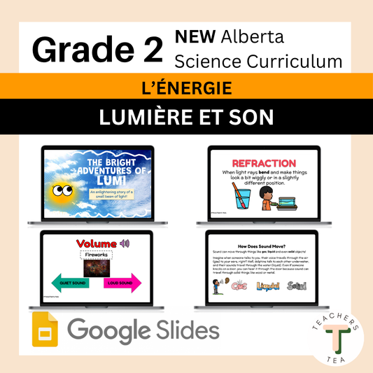 Alberta Grade 2 New Science Curriculum FRENCH - ENERGY - Light and Sound