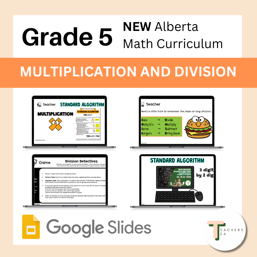 Alberta Grade 5 Math - Multiplication and Division - Google Slides COMPLETE UNIT