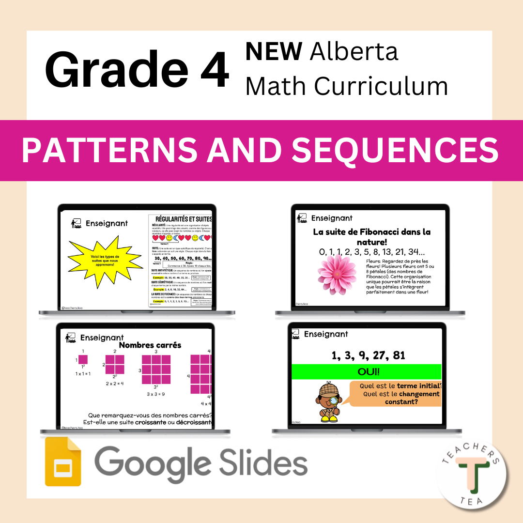 Alberta Grade 4 Math FRENCH - Patterns and Sequences