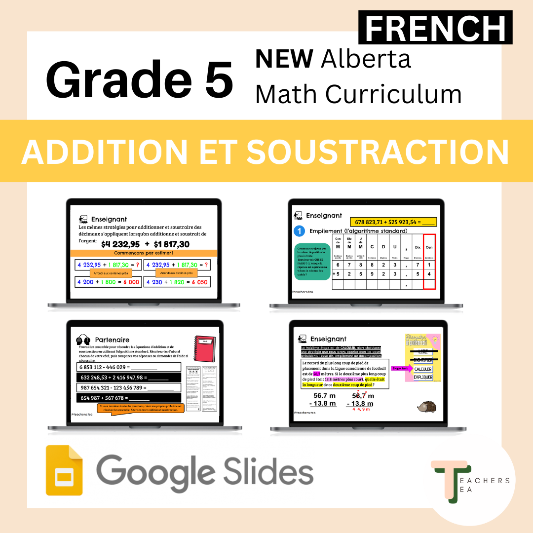 FRENCH - Alberta Grade 5 Math - Addition and Subtraction