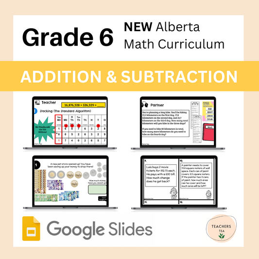 Alberta Grade 6 Math - Addition and Subtraction - Google Slides COMPLETE UNIT