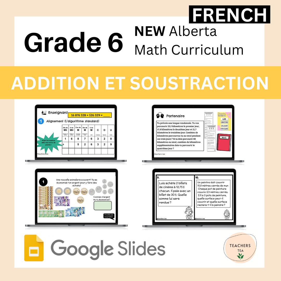 FRENCH - Alberta Grade 6 Math - Addition and Subtraction