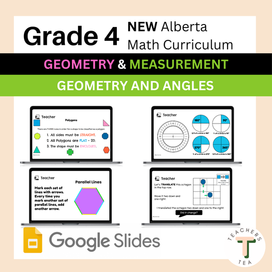 Alberta Grade 4 Math - GEOMETRY & MEASUREMENT - Geometry & Angles