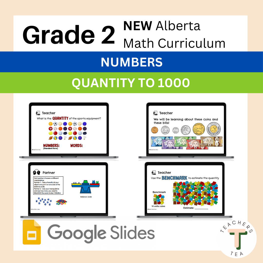 Alberta Grade 2 New Math Curriculum - NUMBERS - Quantity to 1000