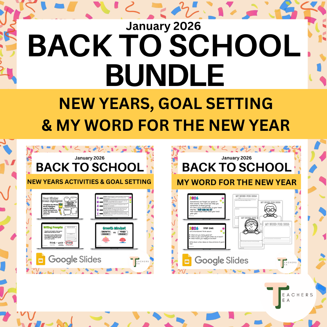BUNDLE Back to School in January - Happy New Year - Goals, Activities & Word of the Year
