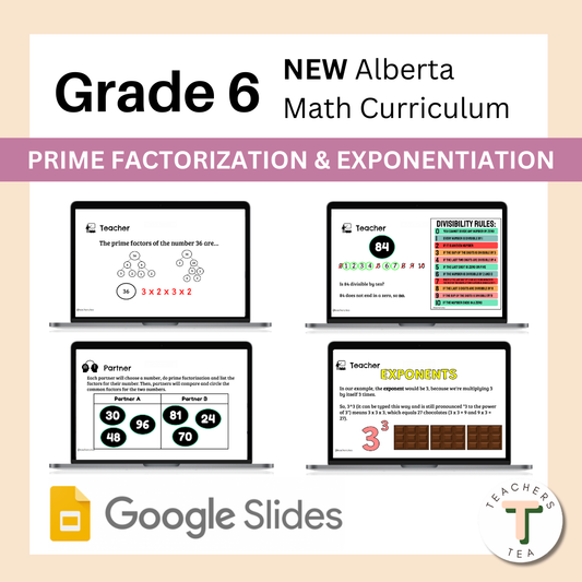 Alberta Grade 6 New Math Curriculum - NUMBERS - Prime Factorization & Exponentiation