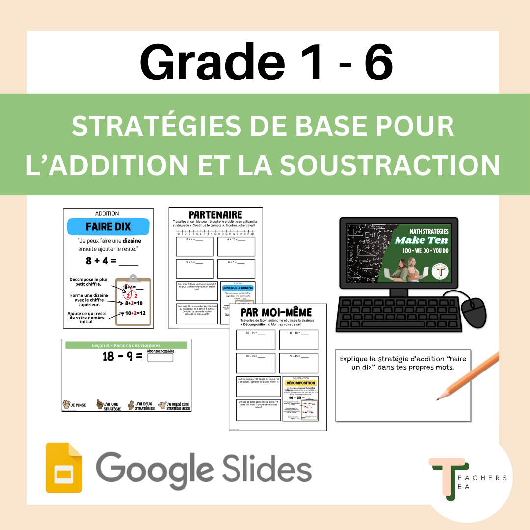 Addition and Subtraction Basic Facts Strategies FRENCH