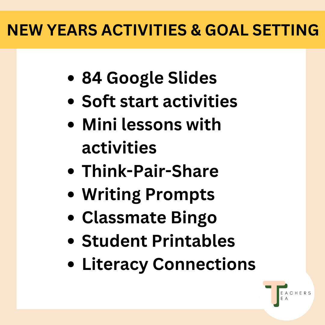 Back to School in January - Happy New Year - Goals and Activities