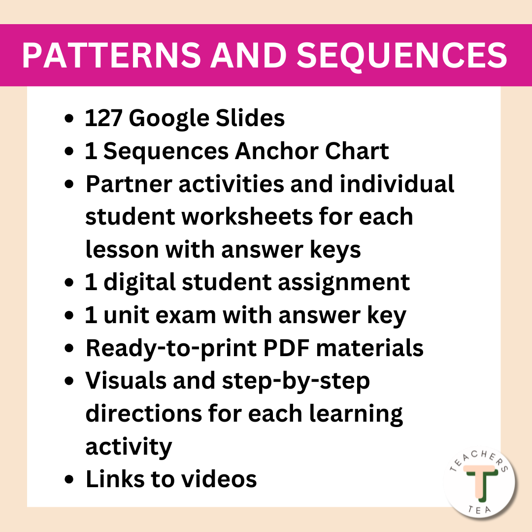 Alberta Grade 4 Math FRENCH - Patterns and Sequences