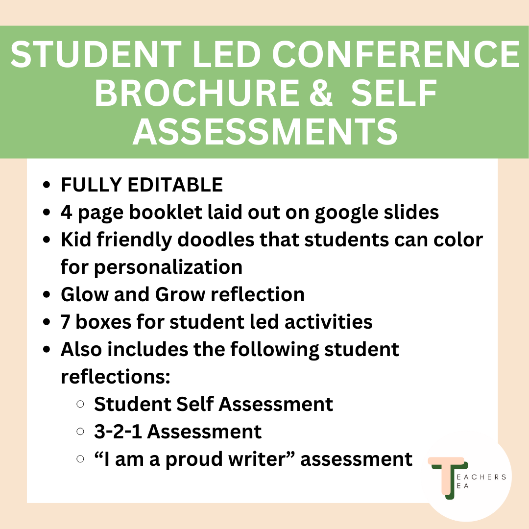 Customizable Student-Led Conference Booklet