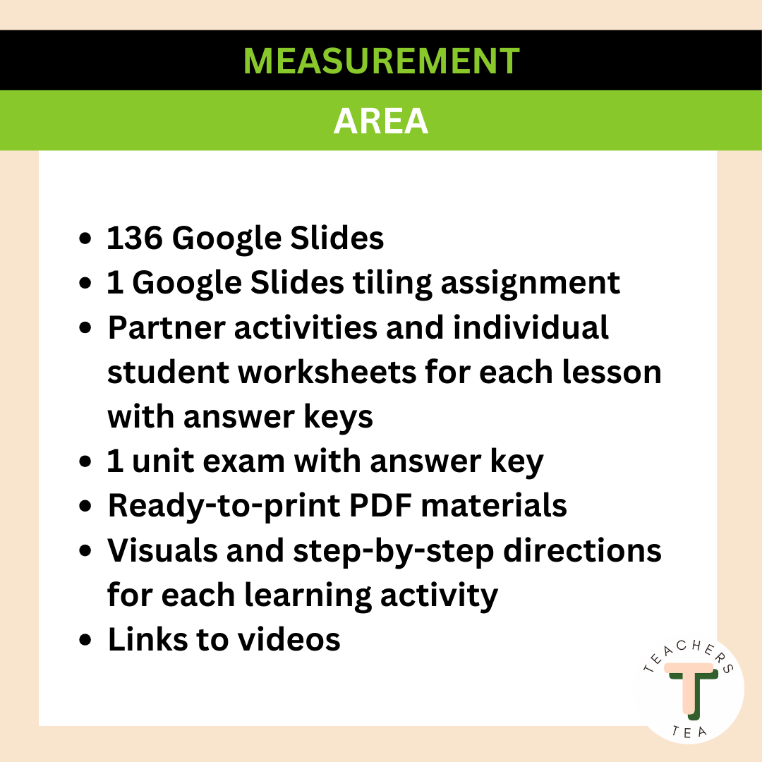 Alberta Grade 4 Math - MEASUREMENT - Area