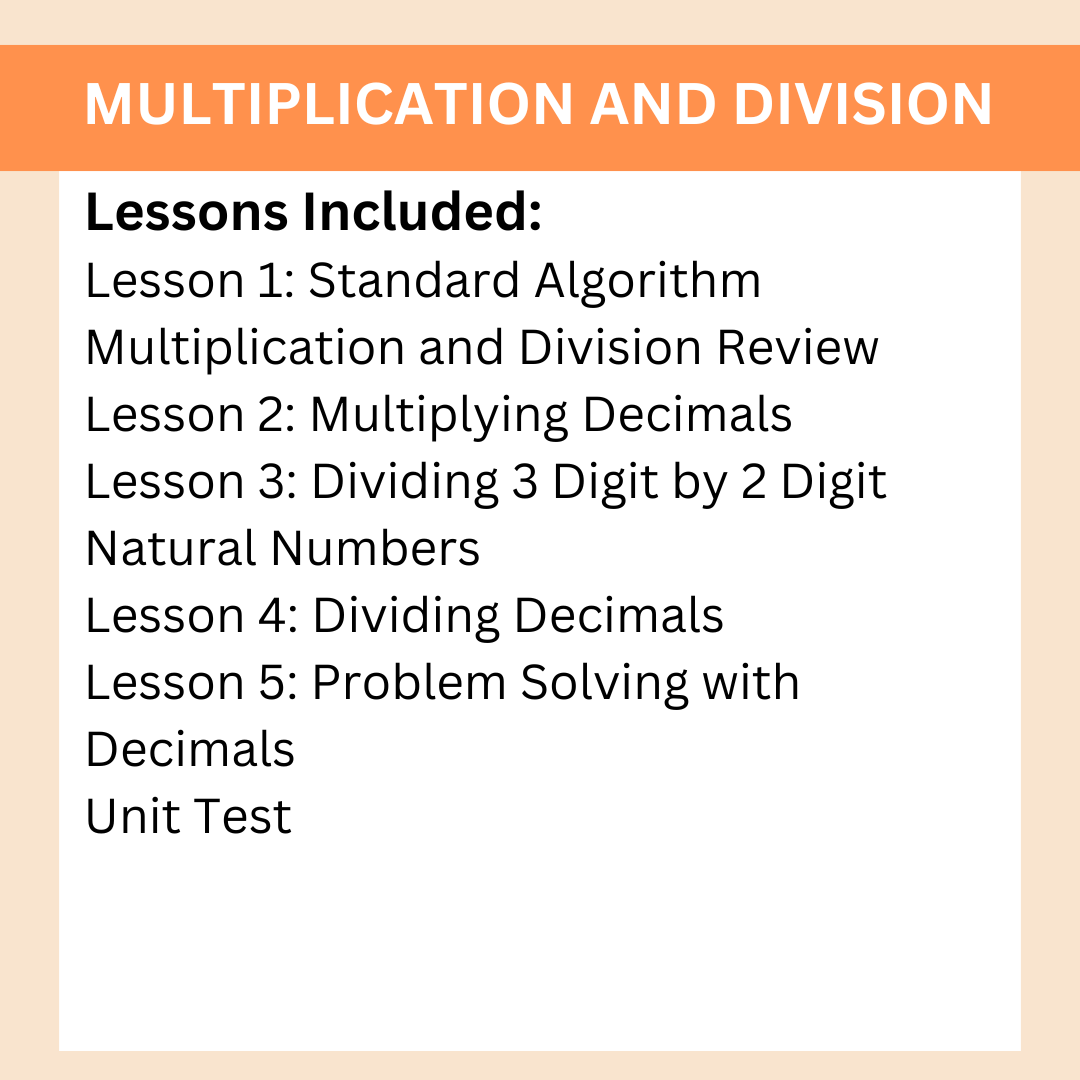 Alberta Grade 6 New Math Curriculum - NUMBERS - Multiplication and Division