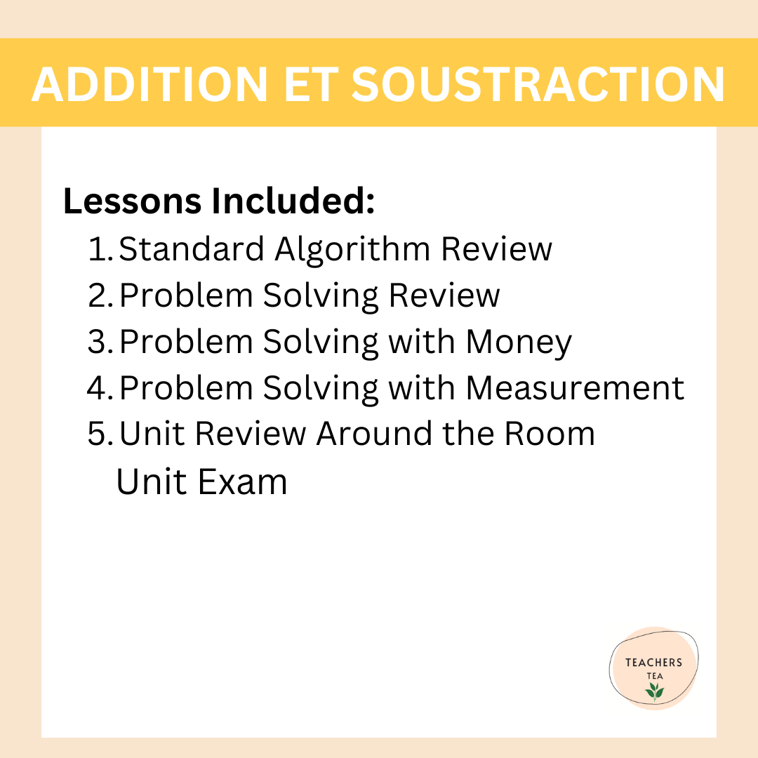 FRENCH - Alberta Grade 6 Math - Addition and Subtraction