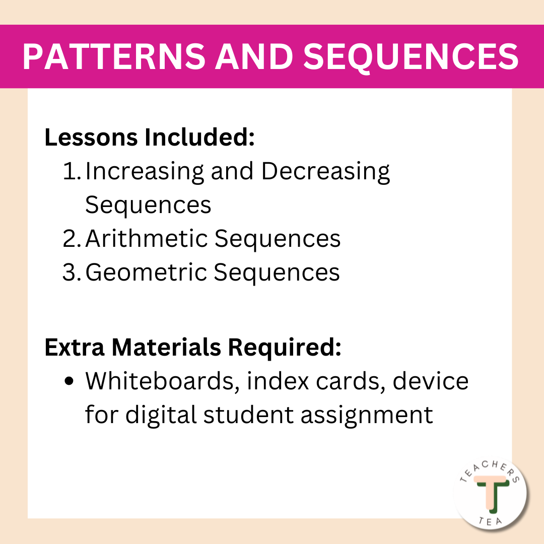 Alberta Grade 4 Math FRENCH - Patterns and Sequences