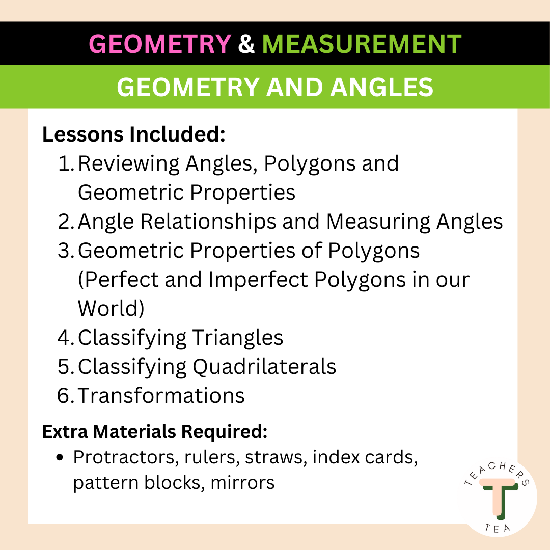 Alberta Grade 4 Math FRENCH - GEOMETRY & MEASUREMENT - Geometry & Angles