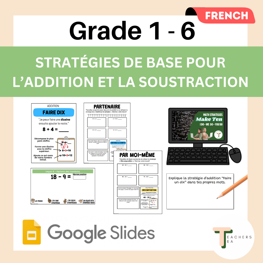 Addition and Subtraction Basic Facts Strategies - FRENCH