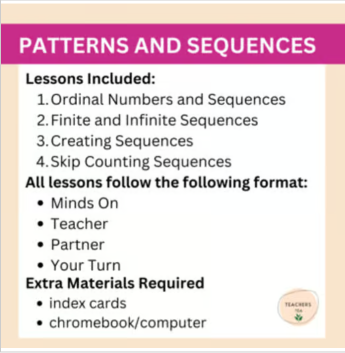 Alberta Grade 3 Math - Patterns and Sequences - Google Slides COMPLETE UNIT