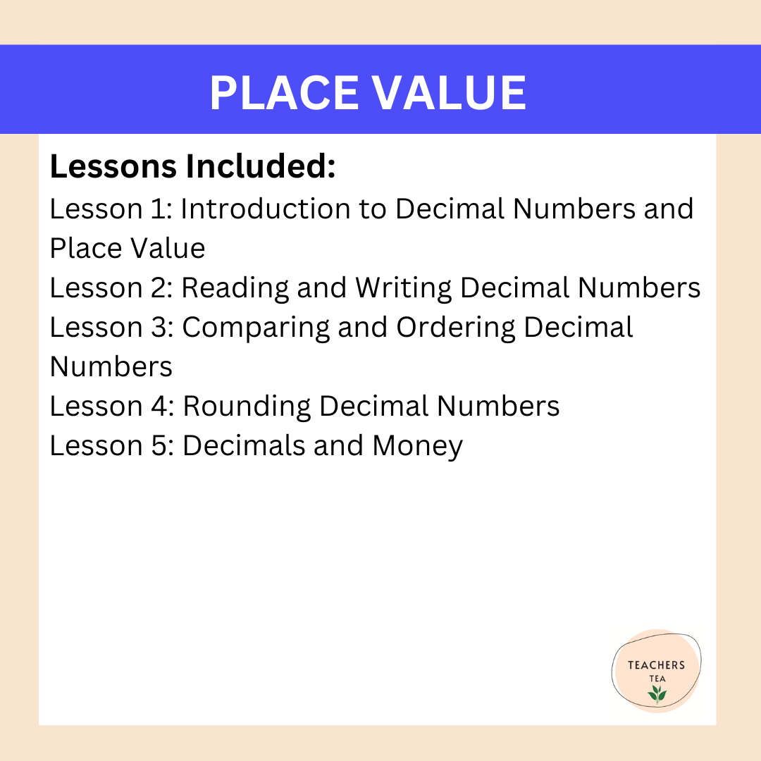 Alberta Grade 4 Math - Place Value - Decimals - Google Slides COMPLETE UNIT