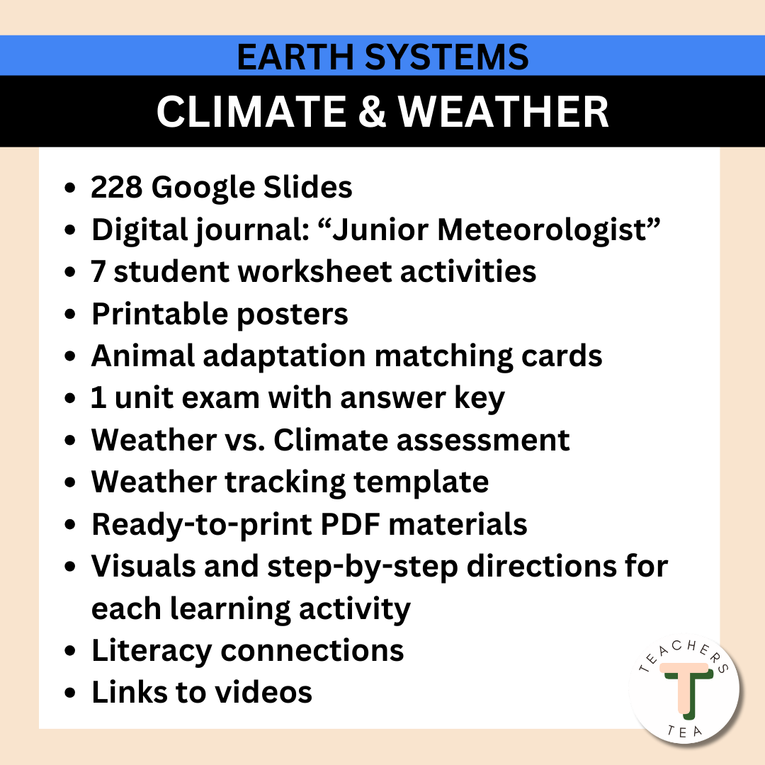 Alberta Grade 5 New Science Curriculum - EARTH SYSTEMS - Weather & Climate