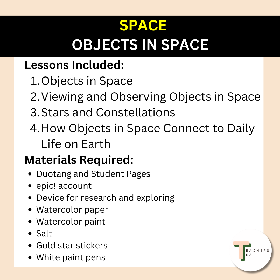 Alberta Grade 4 New Science Curriculum - SPACE - Objects in Space