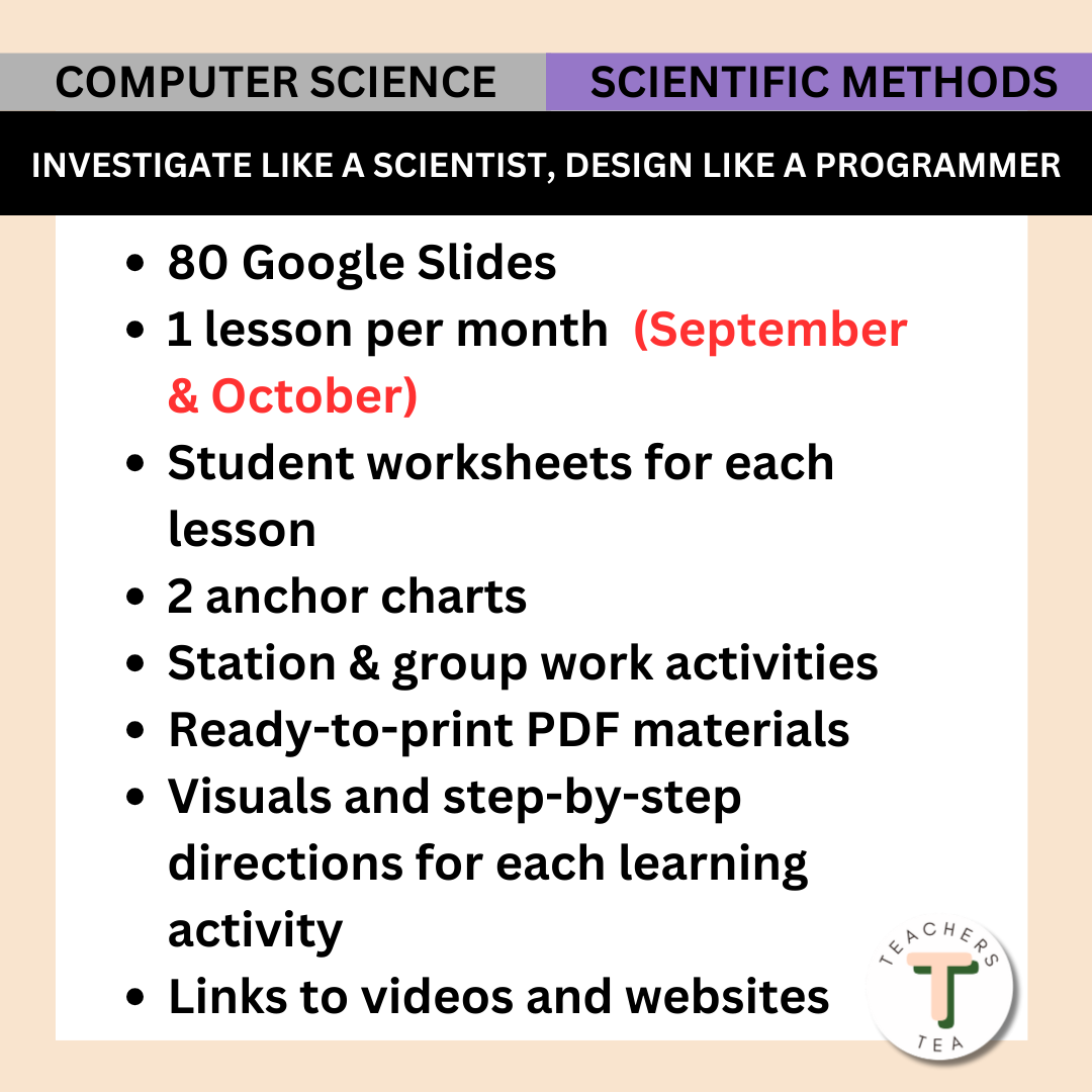 Alberta Grade 5 New Science Curriculum - Computer Science & Scientific Methods
