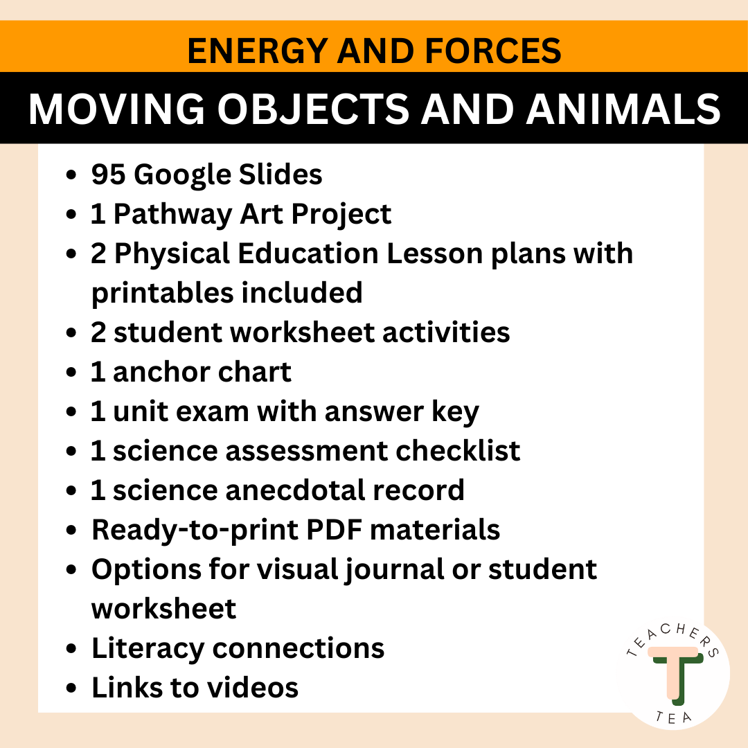 Alberta Grade 1 New Science - ENERGY AND FORCES - Moving Objects and Animals