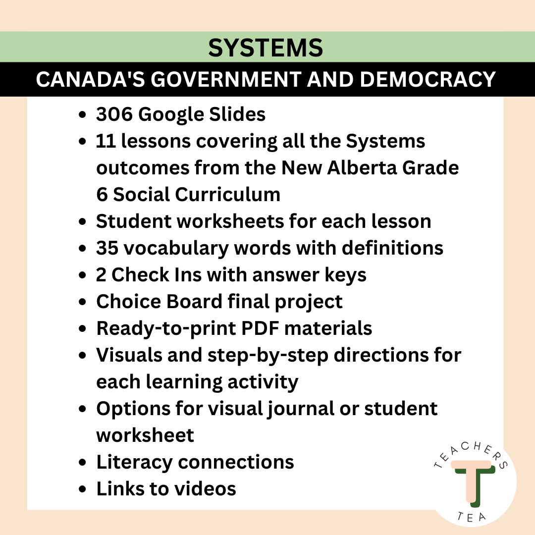 Alberta Grade 6 New Social Curriculum - Systems