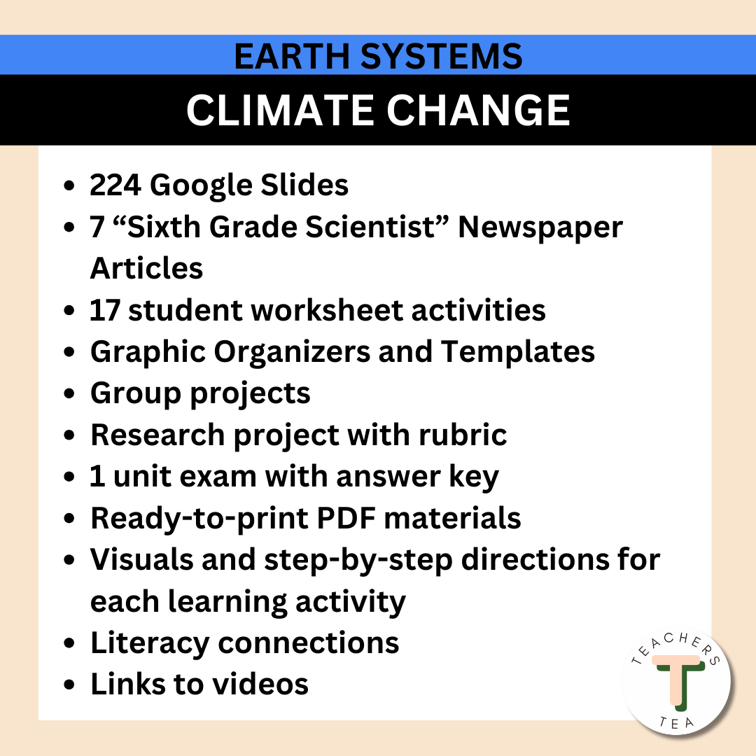 Alberta Grade 6 New Science Curriculum - EARTH SYSTEMS - Climate Change