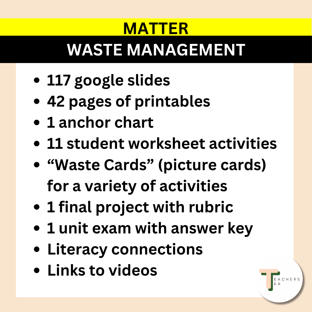 Alberta Grade 4 New Science Curriculum - MATTER - Waste Management