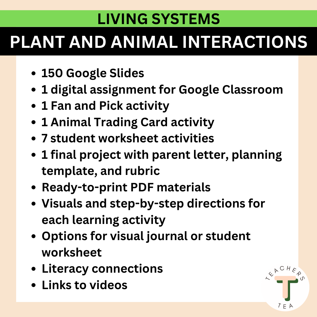 Alberta Grade 1 New Science - LIVING SYSTEMS - Plant and Animal Interactions