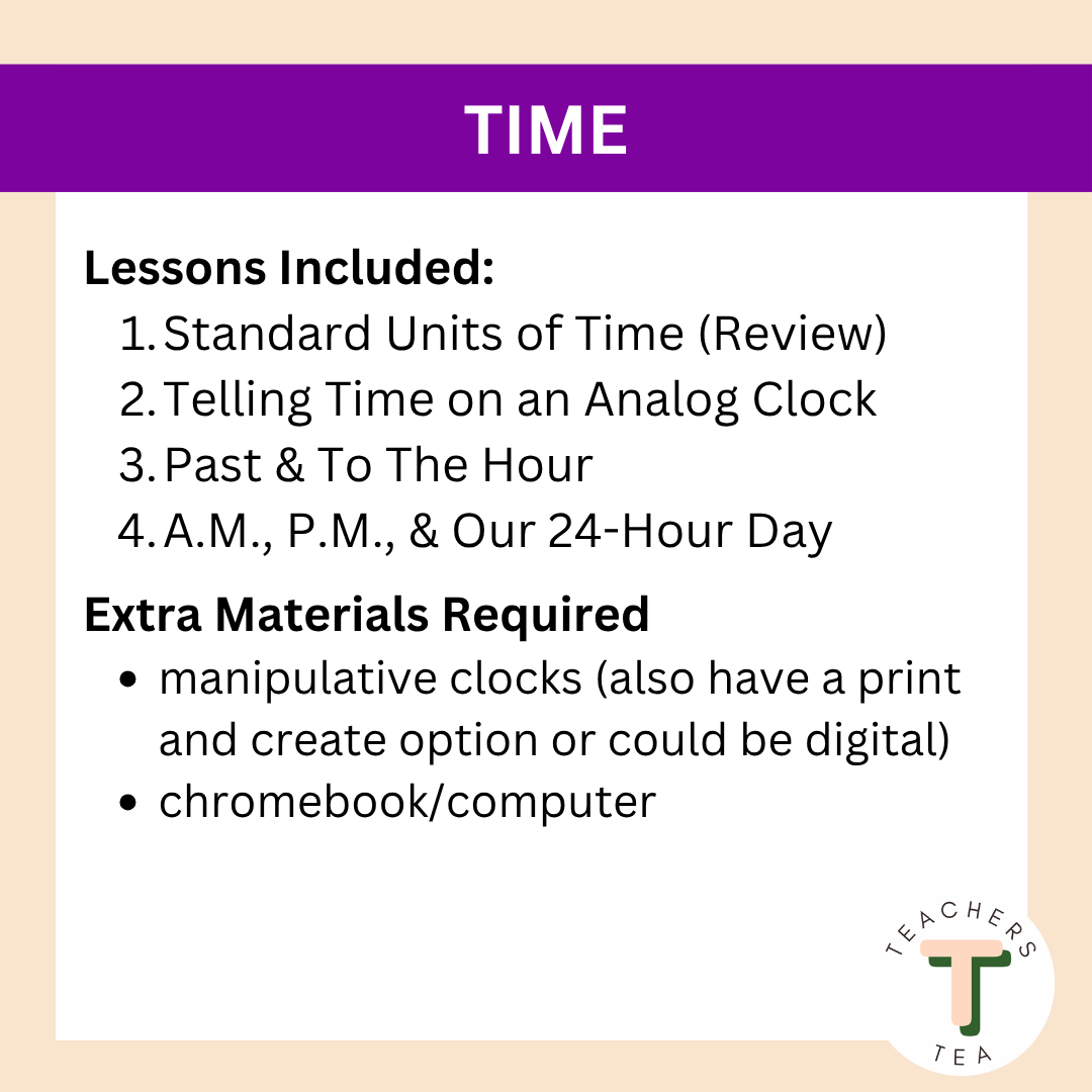 Alberta Grade 3 Math - Time - Google Slides COMPLETE UNIT