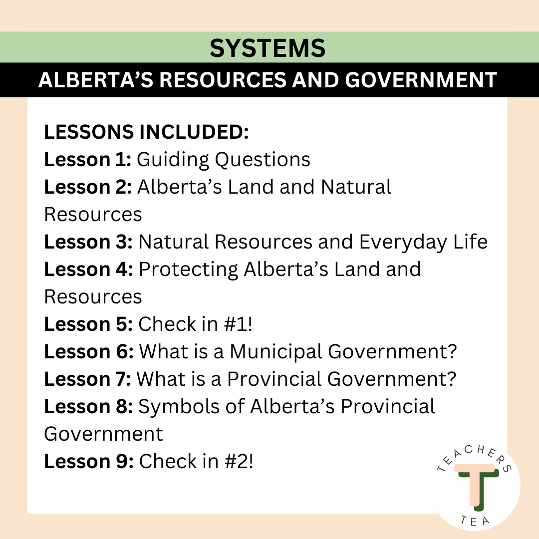 Alberta Grade 3 New Social Curriculum - Systems