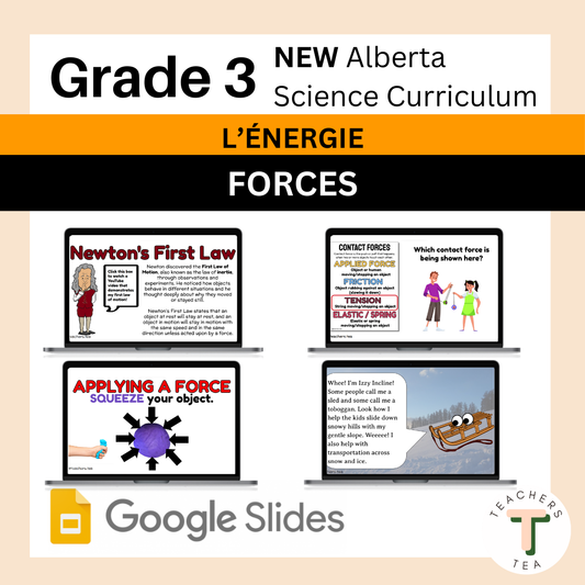 Alberta Grade 3 New Science Curriculum FRENCH - ENERGY - Forces